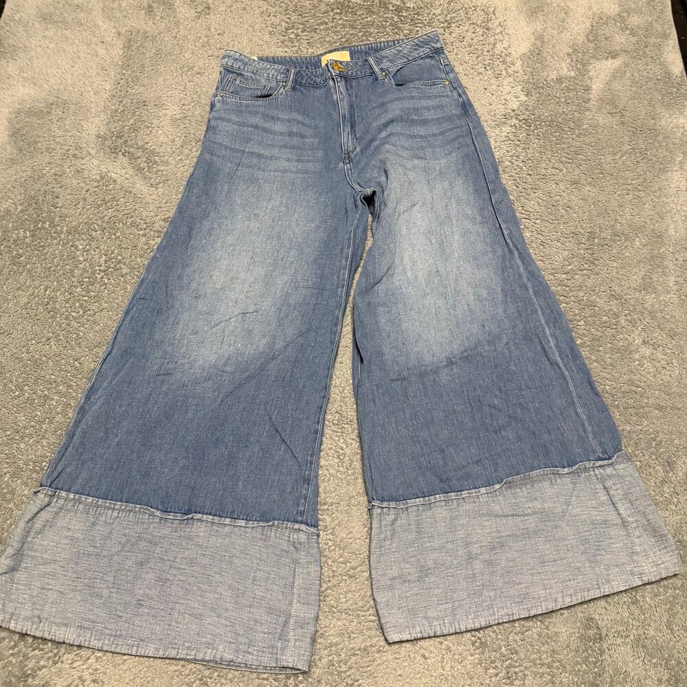Kut From The Kloth Blake Super Wide Leg Jeans Women's 8 (32x27) Light Cuff - Picture 1 of 10